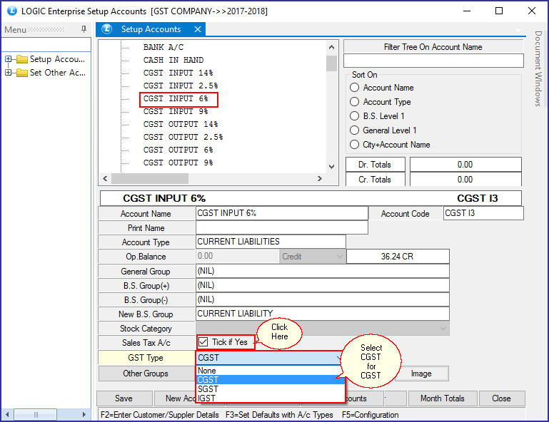 setup account current